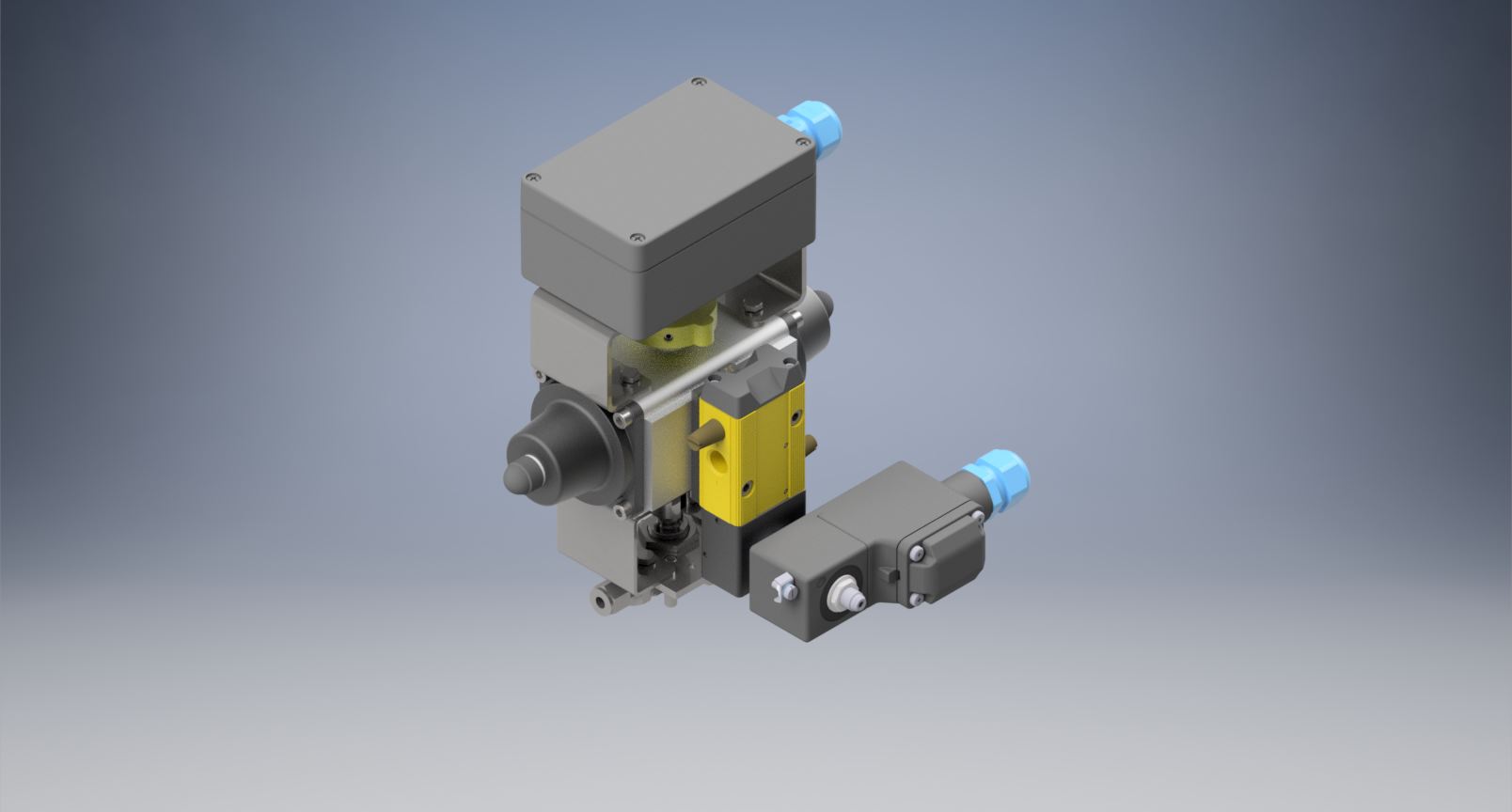 带气动执行器和3-2通阀的2通球阀